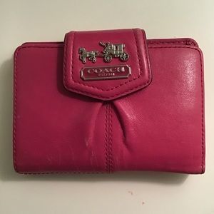 Pink wallet from coach